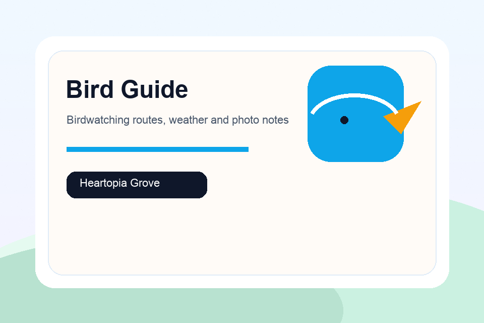 Heartopia birdwatching guide illustration