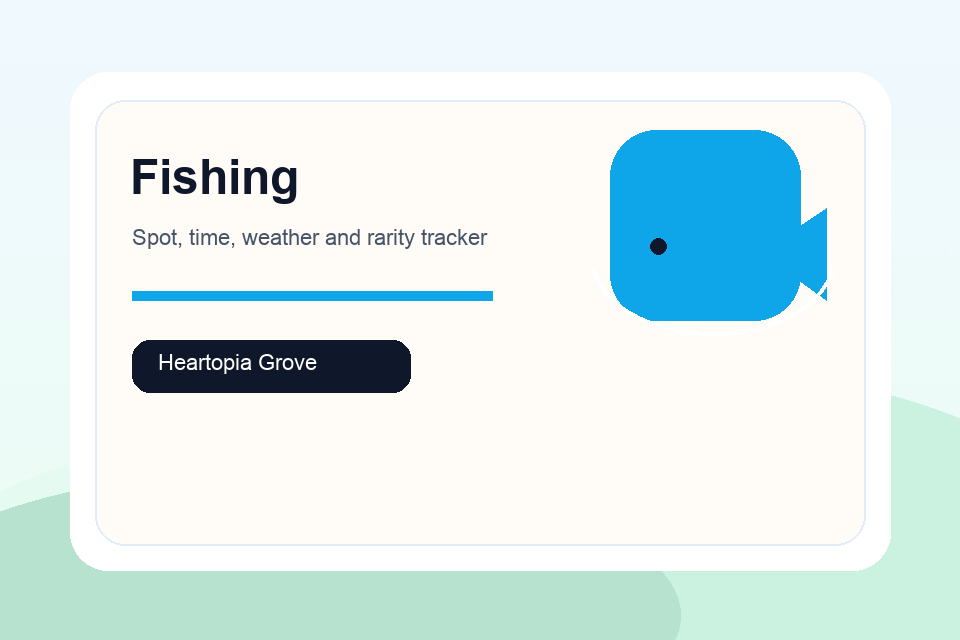 Heartopia fish locations tracker illustration