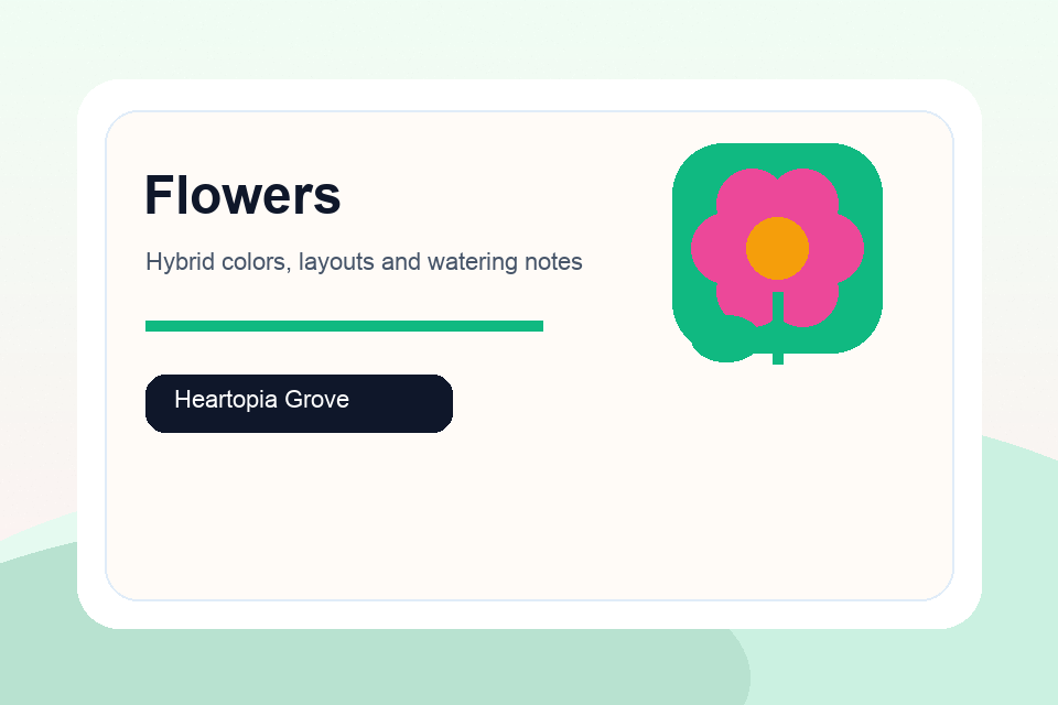 Heartopia flower breeding illustration