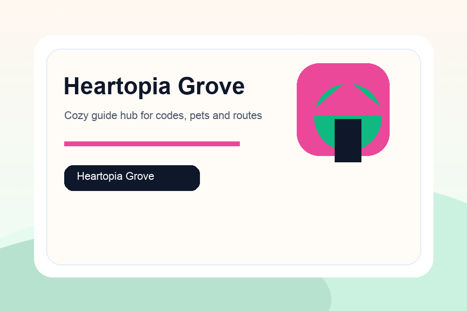 Heartopia Grove route board and guide preview