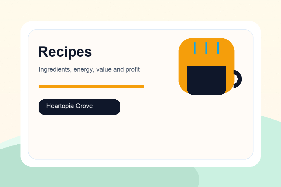 Heartopia recipe tracker illustration